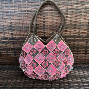 Flower Leather Bag